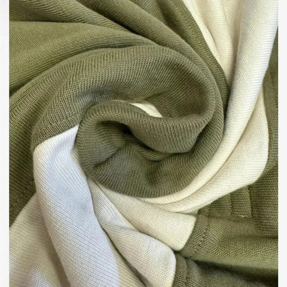 Frank And Oak Green White Short Sleeve Polo Top size Medium - Picture 6 of 11